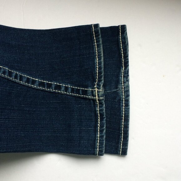 True Religion Joey Rainbow Girls Youth Jeans Sz 14 Violet Boot Twisted Seams - Picture 10 of 11